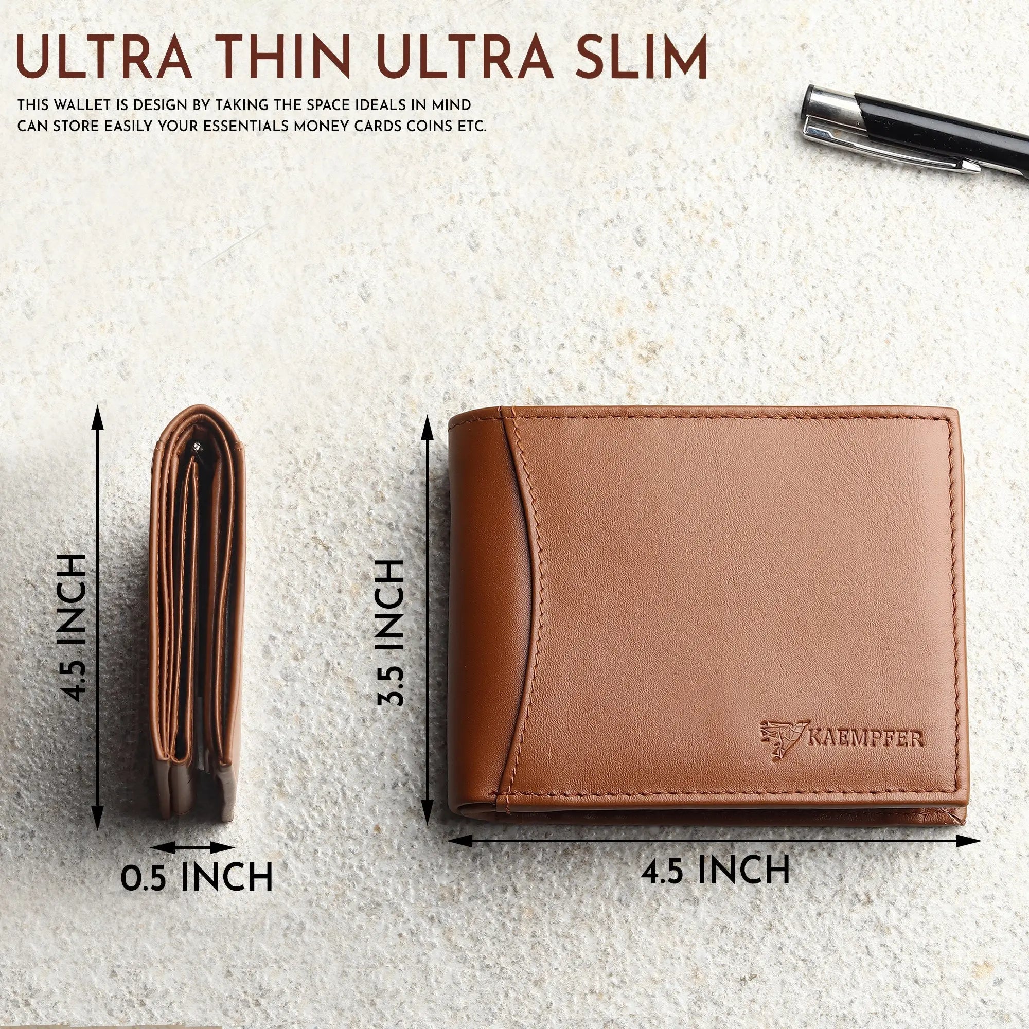 RFID Wallet with Zipper Pocket
