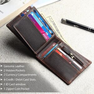 RFID Wallet 8 Card Slots-Coffee Brown
