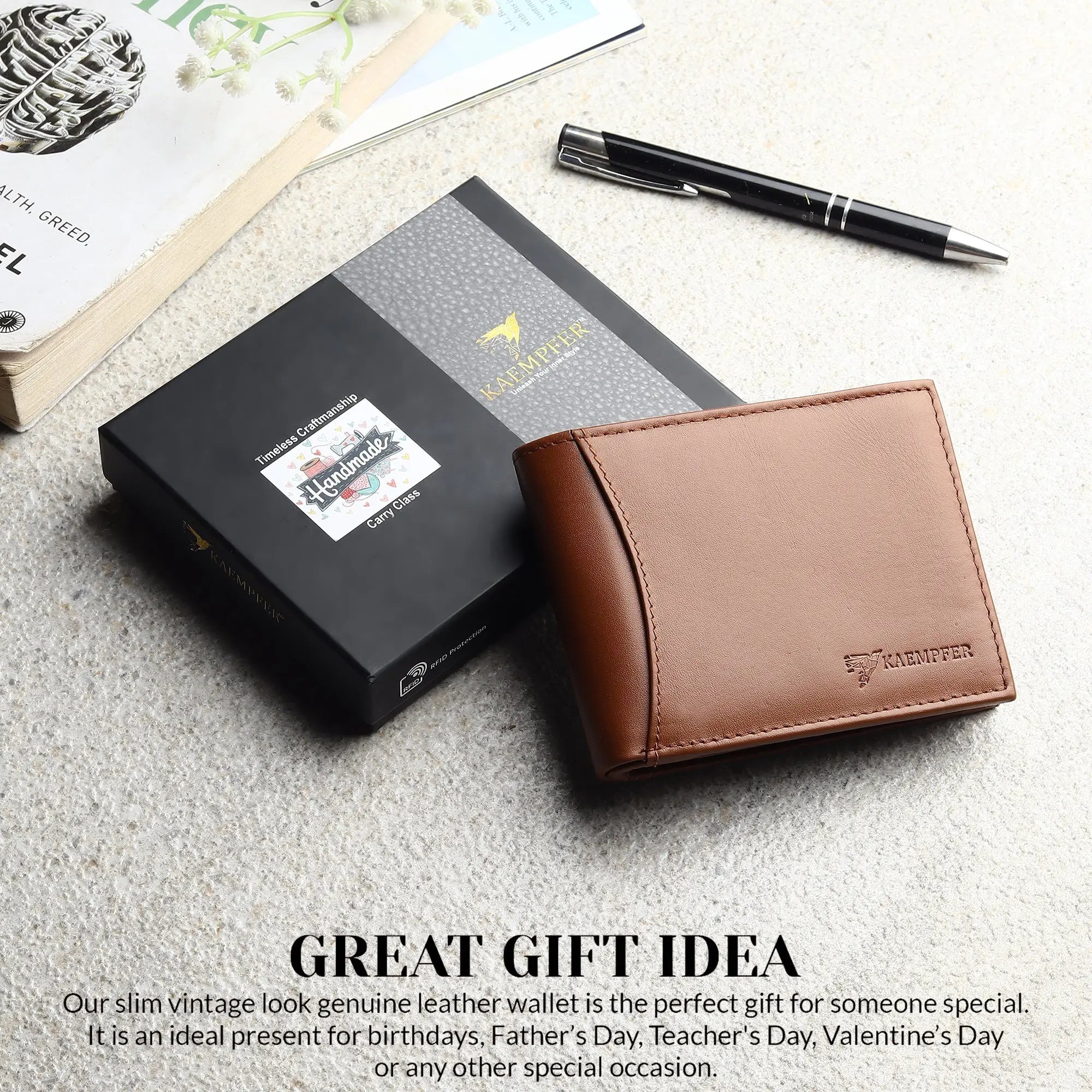 RFID Wallet with Zipper Pocket