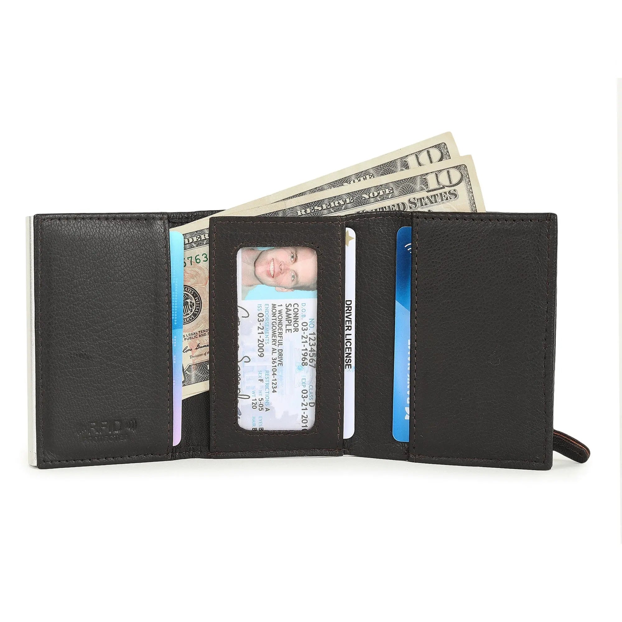 RFID Pop-up Metal Case Wallet