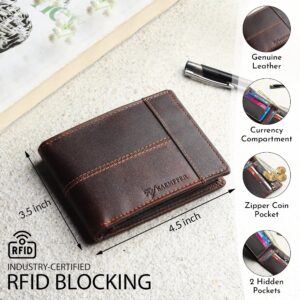RFID Wallet 8 Card Slots-Coffee Brown