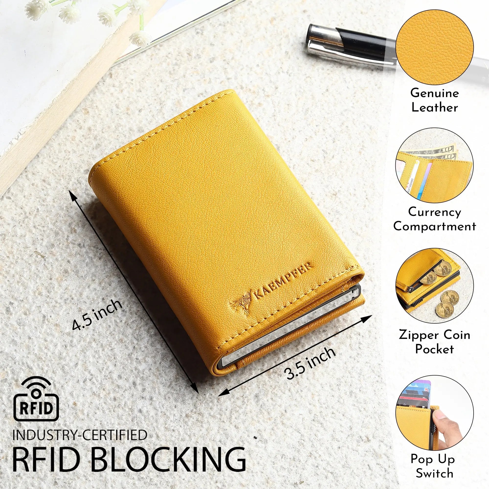RFID Pop-up Metal Case Wallet