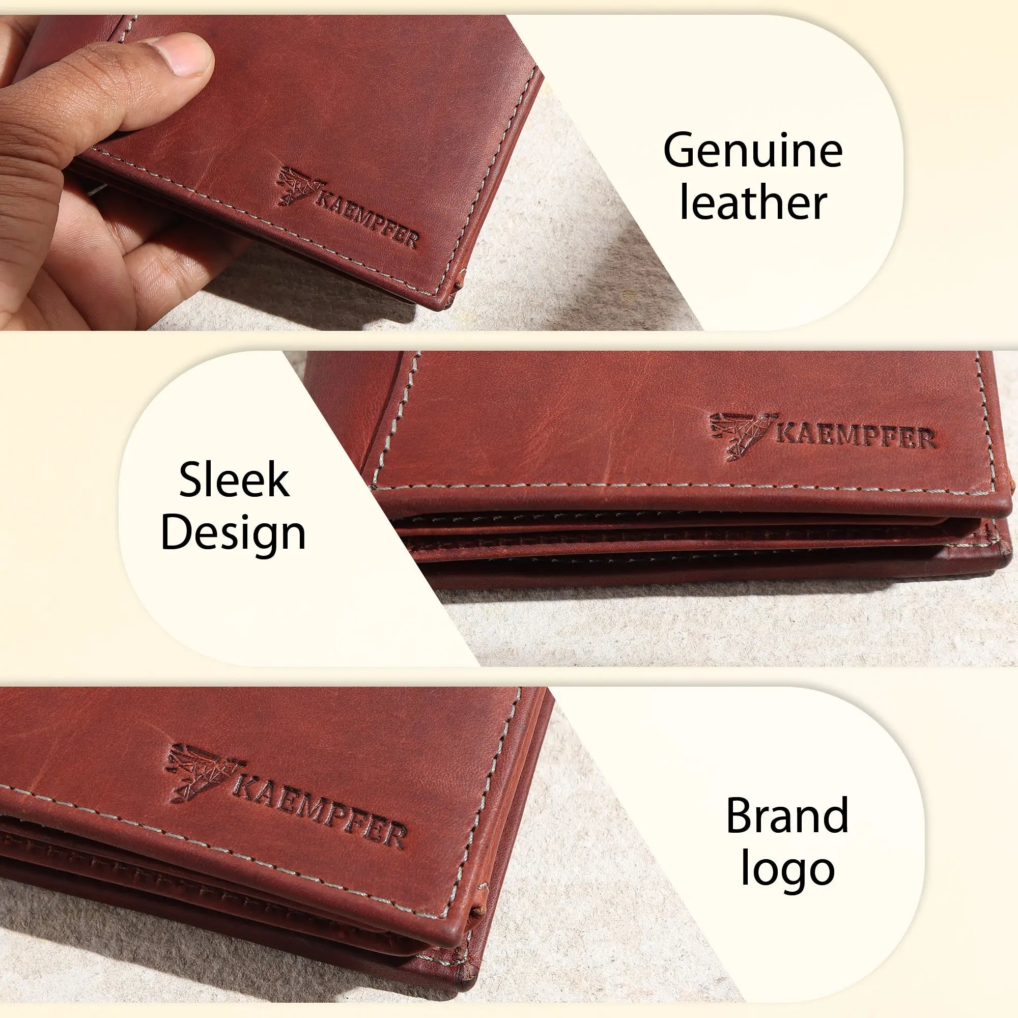Leather Wallet – 11 Card Slots – Brown My Store
