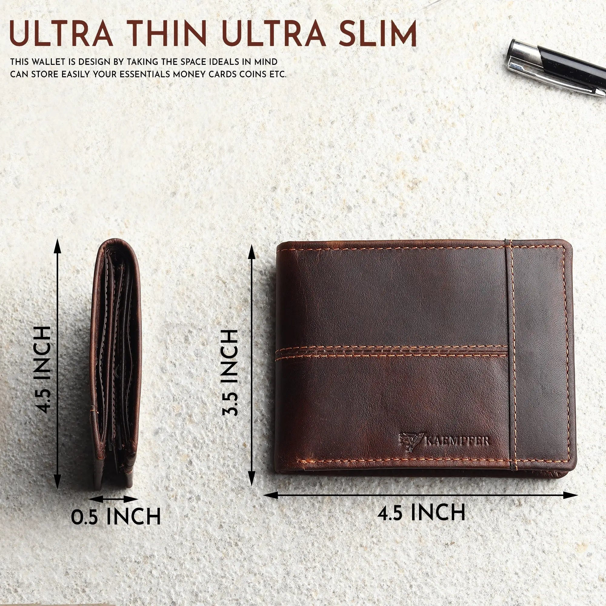 RFID Wallet 8 Card Slots-Coffee Brown