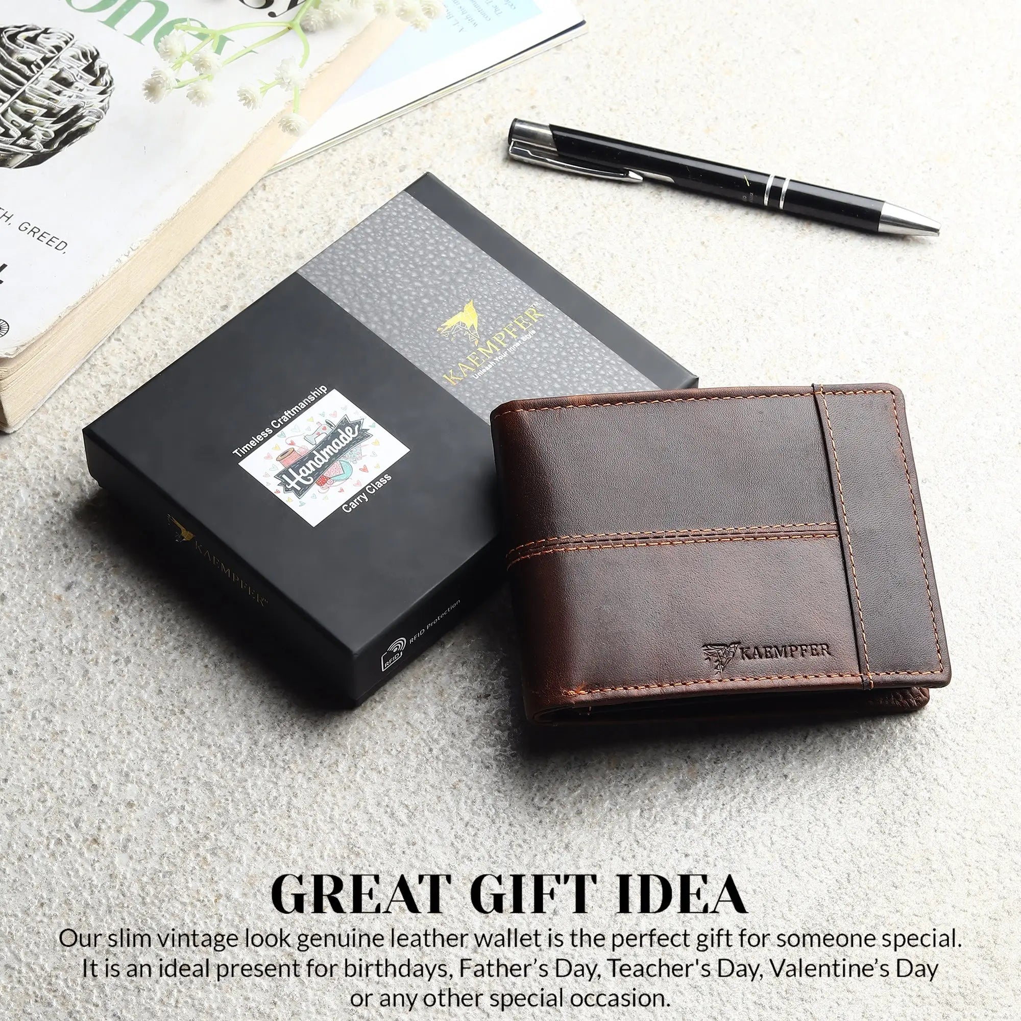 RFID Wallet 8 Card Slots-Coffee Brown